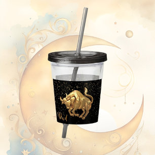 Taurus Zodiac Acrylic Tumbler