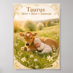 Taurus Zodiac Art Dreamy Astrology Collection Poster