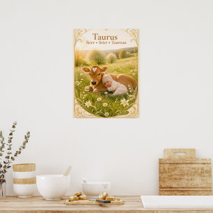 Taurus Zodiac Art Dreamy Astrology Collection Poster