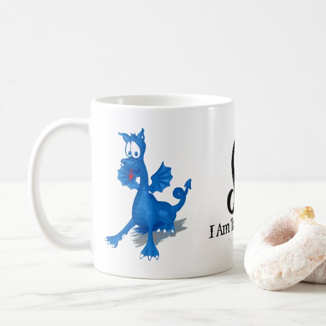 Taurus Zodiac Astrology Blue Dragon Rahu Coffee Mug (With Donut)