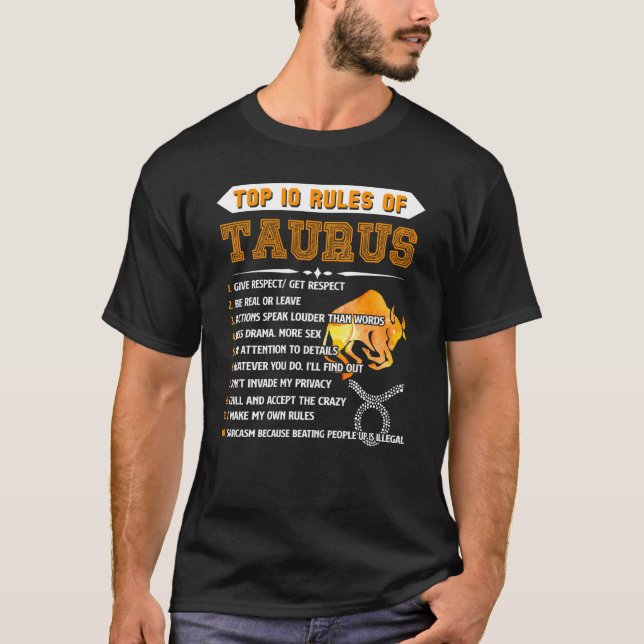 Taurus Zodiac Birthday Top 10 Rules Of Taurus Funn (Front)