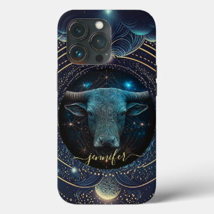 Taurus zodiac black and gold Case-Mate iPhone case