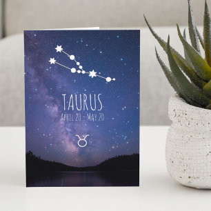 Taurus Zodiac Constellation   Astrology Card