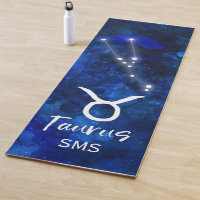 Taurus Zodiac Constellation Blue Galaxy Monogram