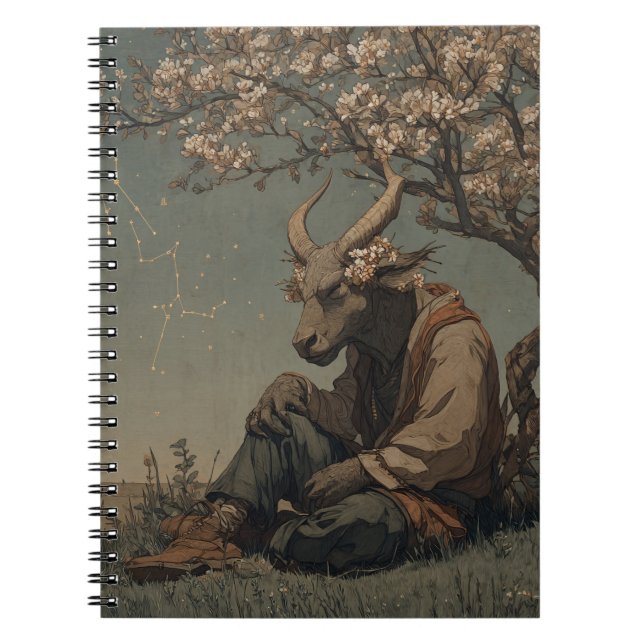 Taurus Zodiac Constellation Notebook (Front)