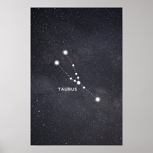 Taurus Zodiac Constellation Poster (Front)