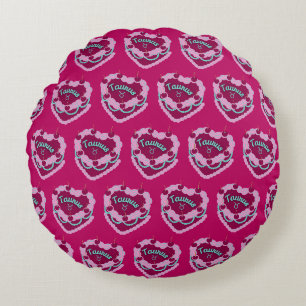 Taurus Zodiac Coquette Heart Birthday Cake Round Cushion