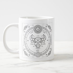 Taurus Zodiac Custom Birthday Large Coffee Mug