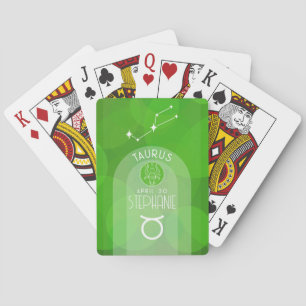 Taurus Zodiac Custom Birthday Photo Astrology Playing Cards