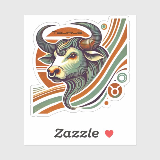 Taurus Zodiac Custom-Cut Vinyl Sticker (Sheet)