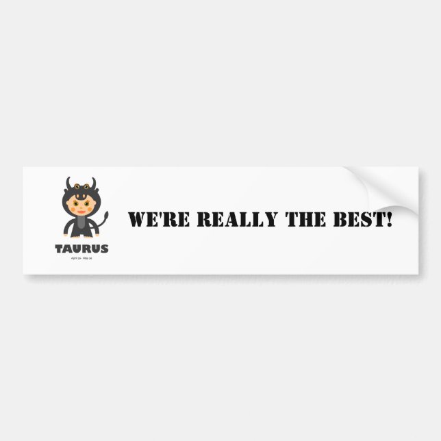 Taurus Zodiac for Kids Bumper Sticker (Front)