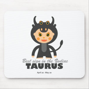 Taurus Zodiac for Kids Mouse Pad