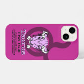 Taurus zodiac girls pink wood faced iPhone case (Back Horizontal)