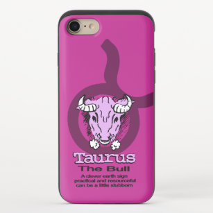 Taurus zodiac girls pink wood faced  iPhone 8/7 slider case
