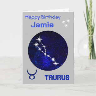 Taurus zodiac Horoscope card