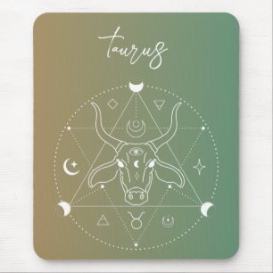 Taurus zodiac horoscope star sign gradient mouse pad