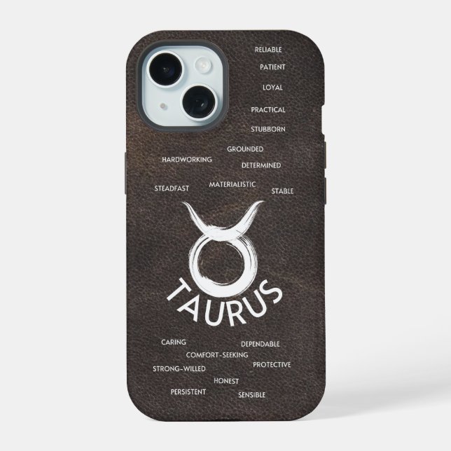 Taurus Zodiac Horoscope Traits Guys iPhone 15 Case (Back)