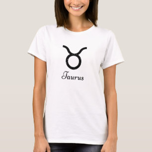 Taurus Zodiac Logo Black T-Shirt