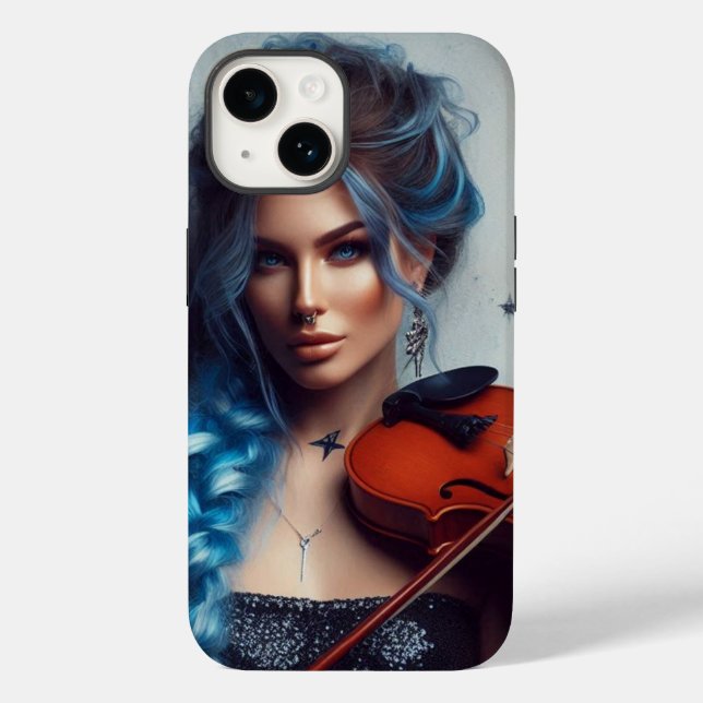 Taurus Zodiac Musician Violin Case-Mate iPhone Case (Back)