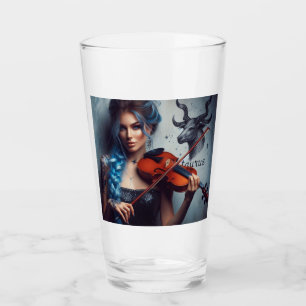 Taurus Zodiac Musician Violin Glass