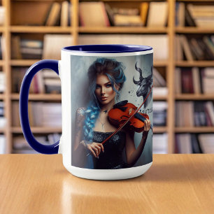 Taurus Zodiac Musician Violin Mug