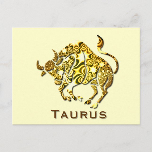 Taurus Zodiac Poscard Postcard (Front)