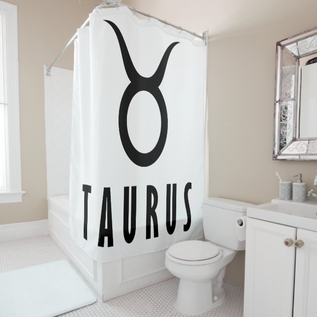 Taurus zodiac shower curtain (In Situ)