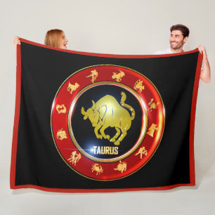 Taurus Zodiac Sign Astrology Fleece Blanket