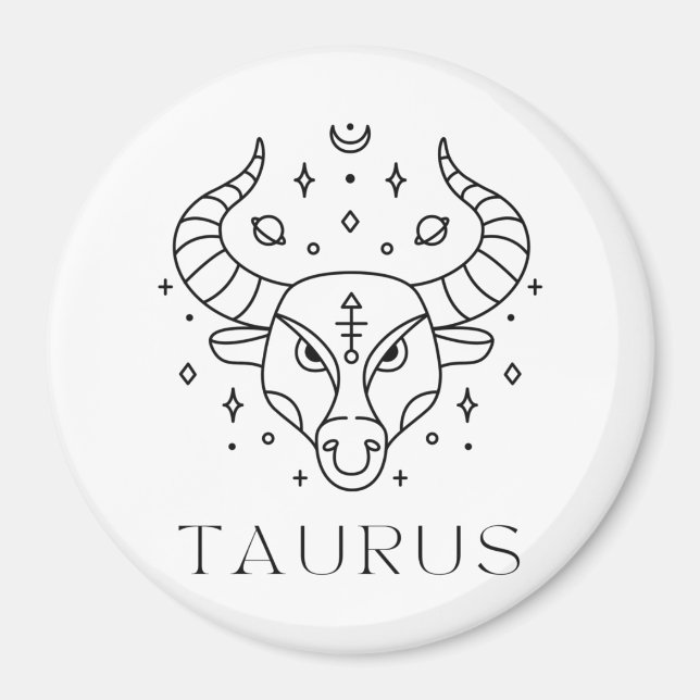 Taurus Zodiac Sign Astrology Magnet (Front)
