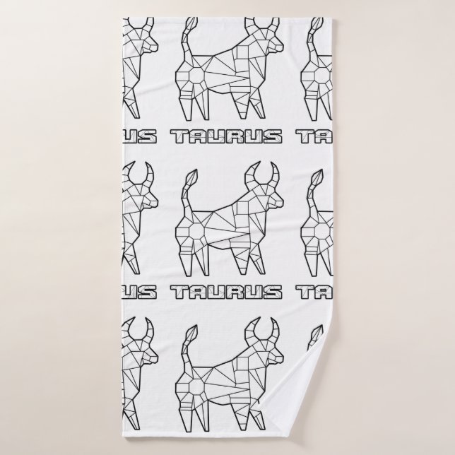 Taurus Zodiac Sign Bath Towel (Bath Towel)