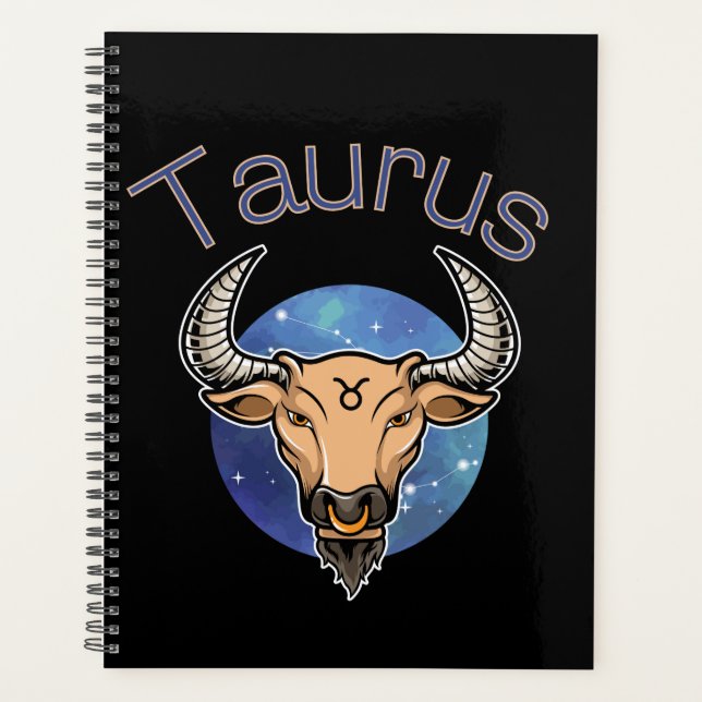 Taurus Zodiac Sign Calendar Planner (Front)