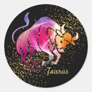 Taurus- Zodiac Sign Classic Round Sticker