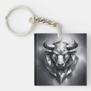 taurus zodiac sign key ring