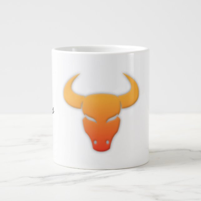 Taurus Zodiac Sign Large Coffee Mug (Front)