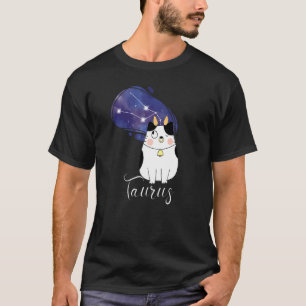 Taurus Zodiac Sign May April Birthday Taurus Cat P T-Shirt