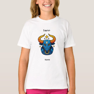 Taurus Zodiac Sign - Minimalist Gold Celestial Bul T-Shirt