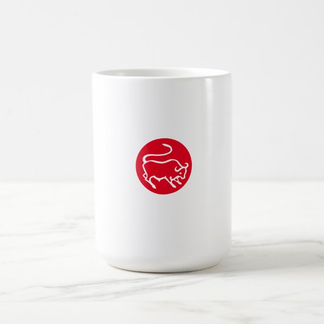 Taurus Zodiac Sign Modern Minimalist Plain Elegant Coffee Mug (Center)