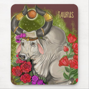 Taurus Zodiac Sign Mouse Pad