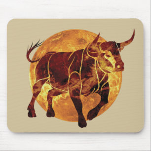 Taurus Zodiac Sign Mouse Pad