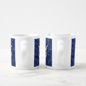 Taurus Zodiac Sign on Blue Digital Camouflage Coffee Mug Set (Handle)