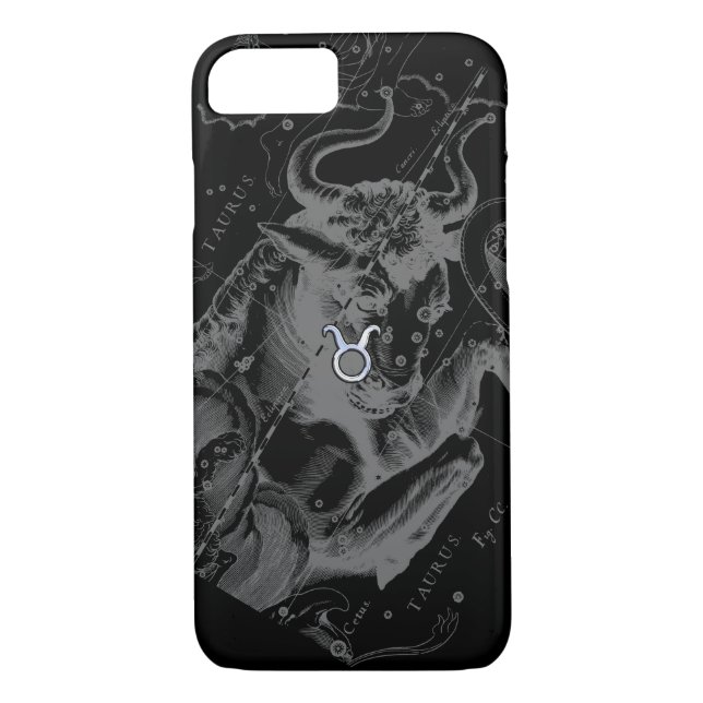 Taurus Zodiac Sign on Hevelius Black Case-Mate iPhone Case (Back)