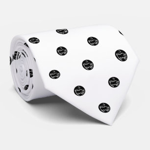 Taurus zodiac sign polka dot necktie