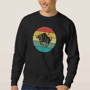 Taurus Zodiac Sign Retro Vintage Sweatshirt