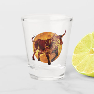 Taurus Zodiac Sign Shot Glass