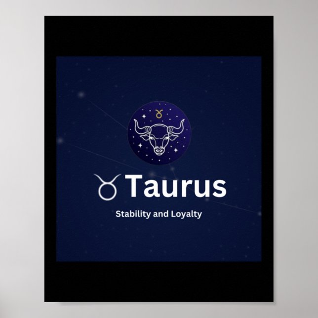 Taurus Zodiac Sign Sticker  (Front)