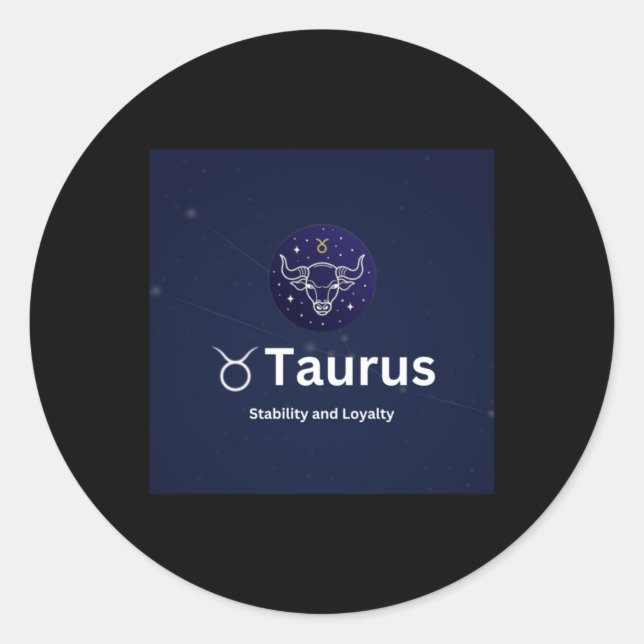 Taurus Zodiac Sign Sticker  (Front)