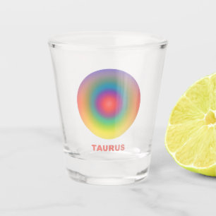 Taurus Zodiac Sign Stylish Gradient  Shot Glass