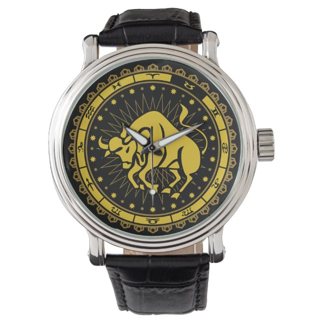 Taurus - Zodiac Sign - Symbol - Horoscope Watch (Front)
