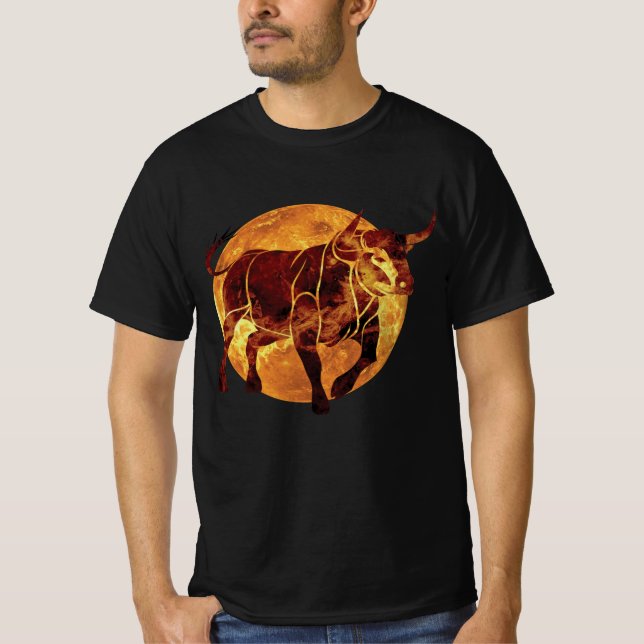 Taurus Zodiac Sign T-Shirt (Front)