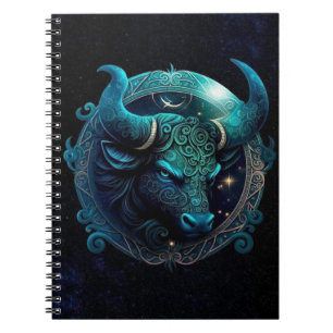 Taurus Zodiac Spiral Notebook